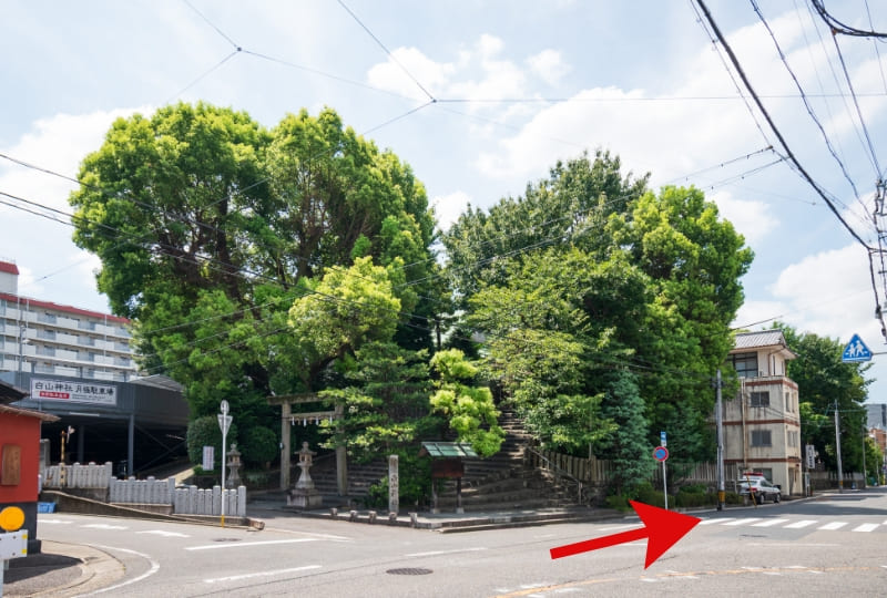 駐車場への道順1